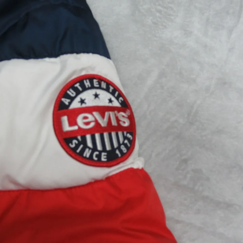 Levis Jacket‎ Youth Large 12-13 Yrs Blue Red THICK Winter Hood Insulated Puffer